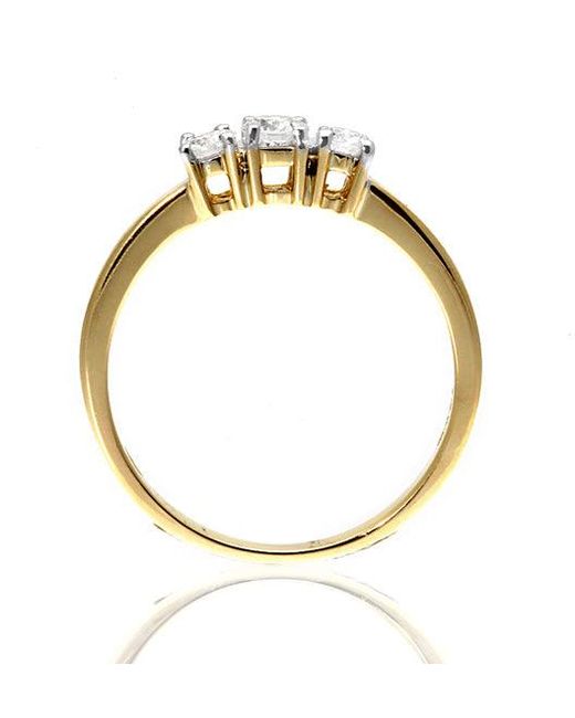 The Diamond Store Metallic Ellie 18K 3 Stone Diamond Ring 1.00Ct H/Si