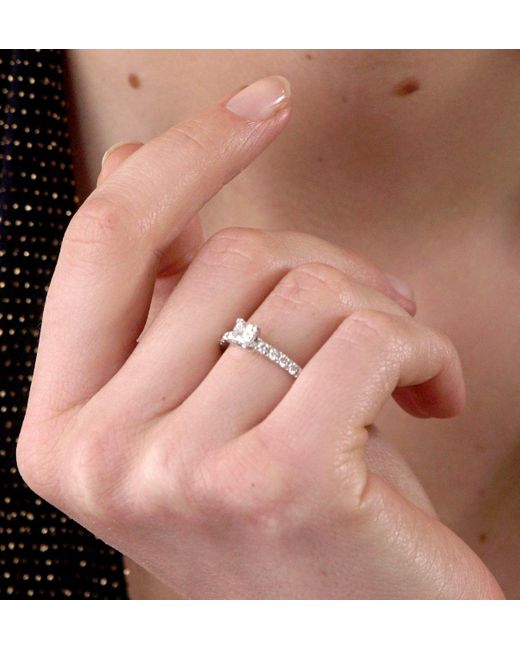 The Diamond Store Metallic Katerina Gia Princess Diamond Engagement Ring 1.15Ct G/Si1