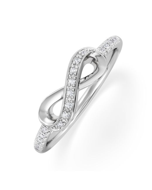 The Diamond Store White Infinity Love 0.13Ct Lab Diamond Pavé Ring