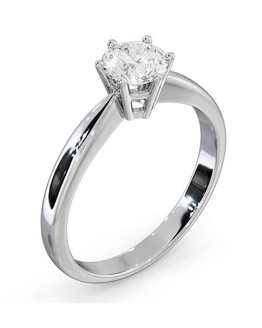 The Diamond Store Metallic Certified High Set Chloe 18Kw Diamond Engagement Ring 0.75Ct