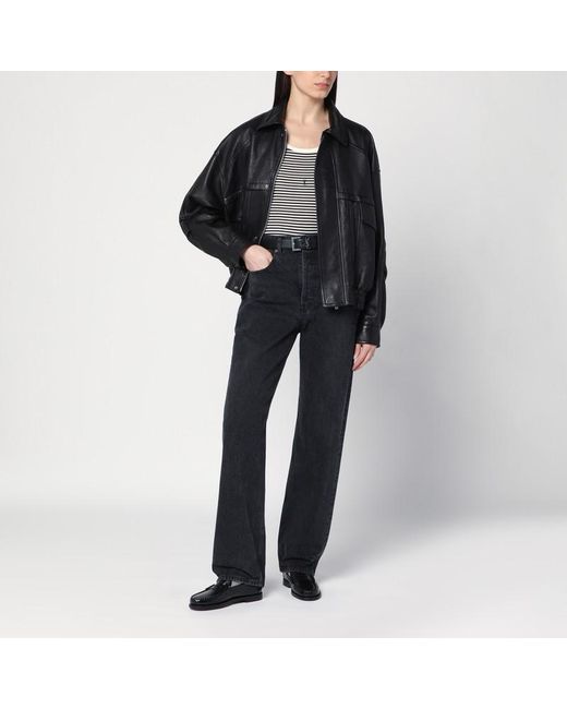 Saint Laurent Blue Carrot-Fit Jeans With A Washed Effect