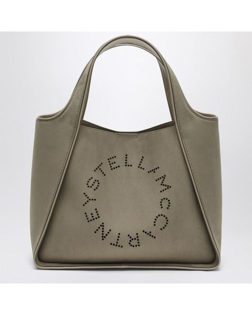 Stella McCartney Green Khaki-Farbene Mittelgroße Stella-Logo-Tasche