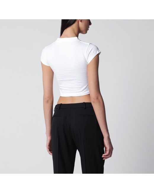 Balenciaga White Messy Spray T-Shirt With Cut-Out Back