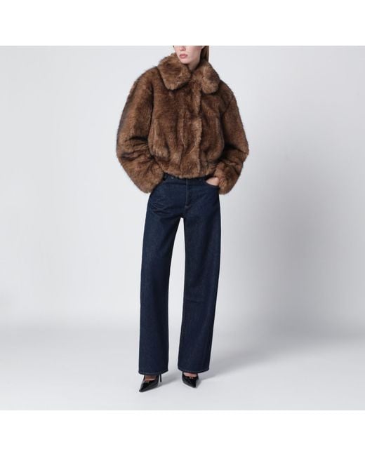 Stand Studio Brown Faux-fur Bomber