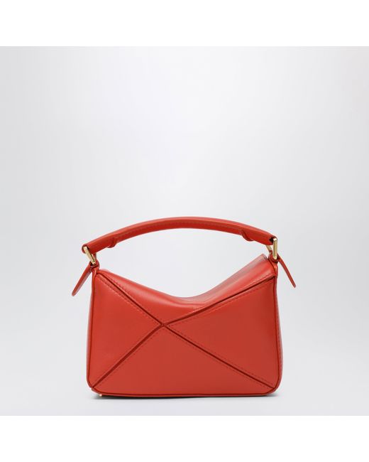 Loewe Red Puzzle Featherlight Medium Bag