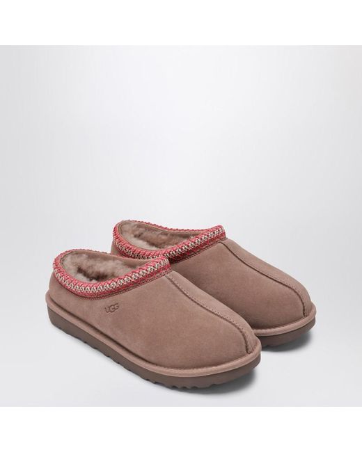 Ugg Brown Tasman Rocky Oak Leder-Slipper