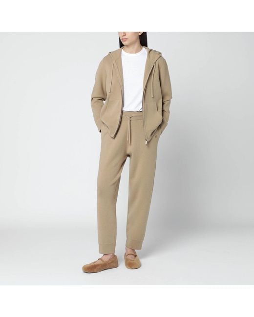 Burberry Natural Cashmere-Blend Jogging Trousers
