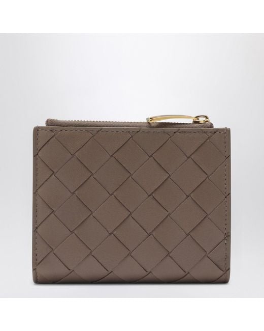 Bottega Veneta Brown Small Bi-Fold Intrecciato Wallet