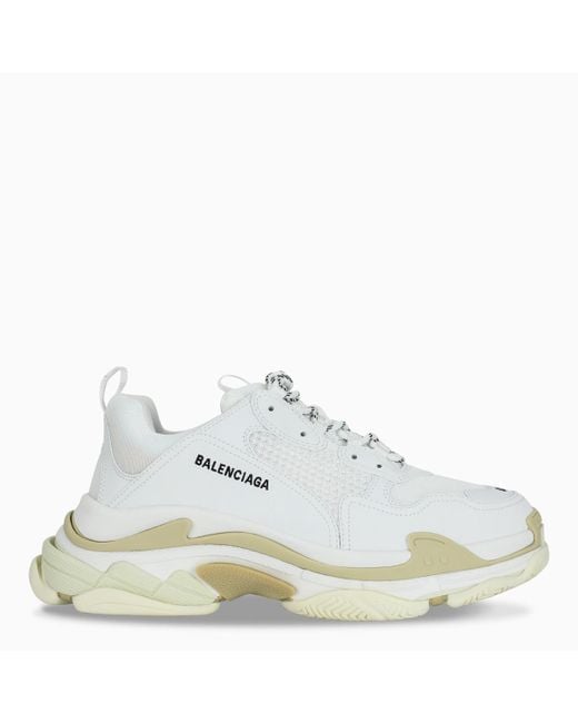 Balenciaga Triple S Sneakers In Mesh And Leather in White/Black (White) -  Save 36% - Lyst