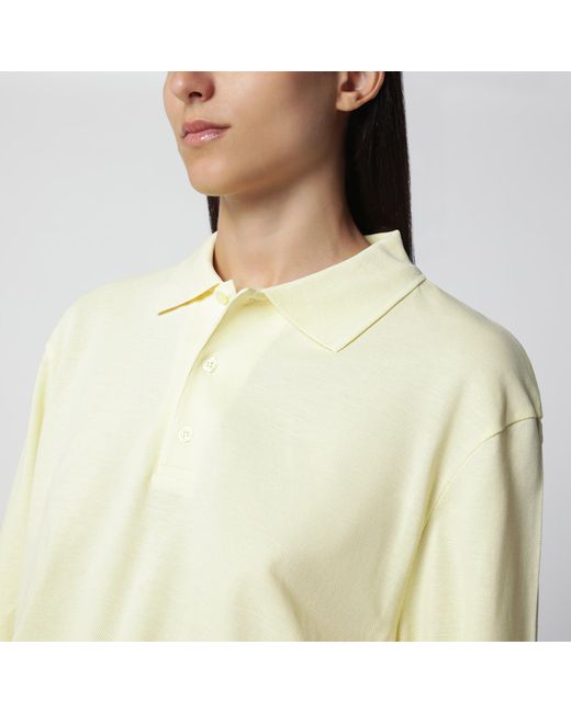 Flore Flore White Light Diana Organic Cotton Polo Shirt