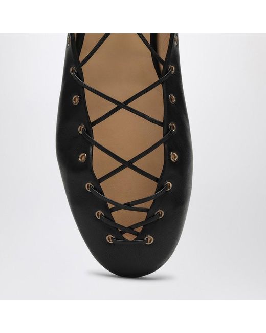 Ballerine ghillies nere in pelle di Chloé in Black