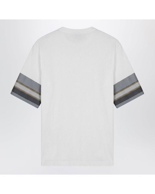 Dolce & Gabbana White Jersey T-Shirt With Print for men