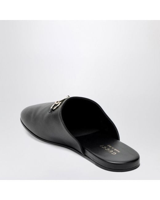 Gucci Black Mules With Horsebit for men