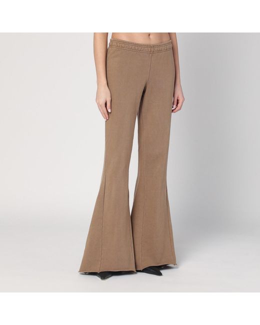 Entire studios Brown Cotton Flared Trousers
