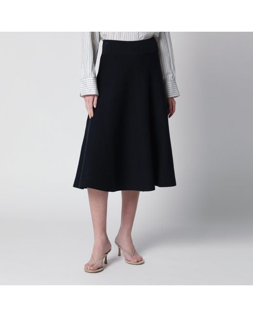 Frankie Shop Black Luglio Midi Knit Skirt