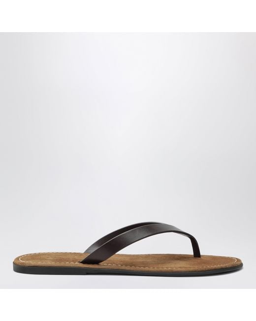 The Row Brown Flip-Flops