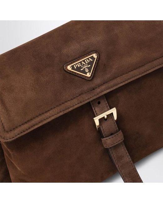 Borsa a spalla explore medium di Prada in Brown