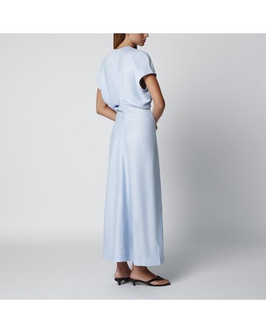 Totême Blue Sky Fluid Satin Dress