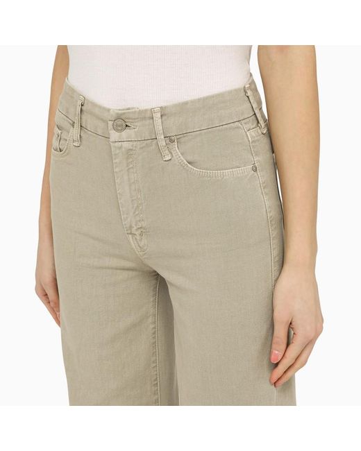 Jeans the roller fray agate grey in denim di Mother in Natural