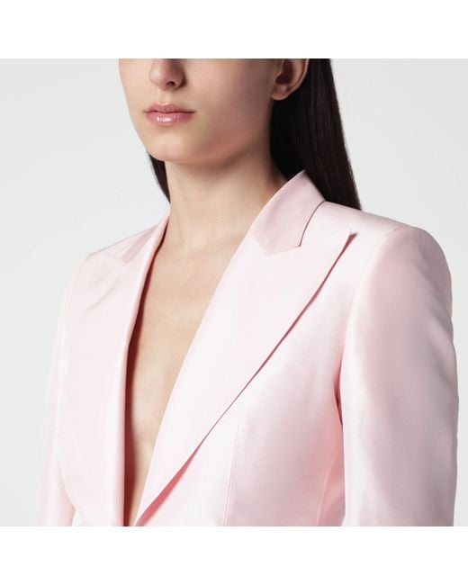 Gucci Pink Silk Faille Jacket