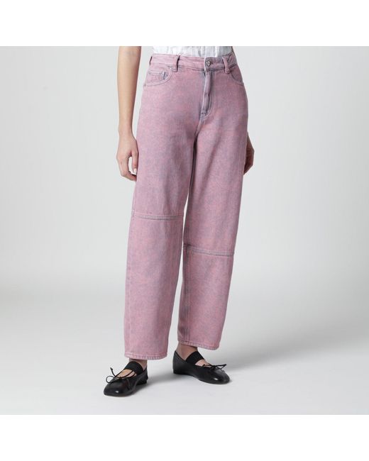 Ganni Pink Starry Washed Jeans