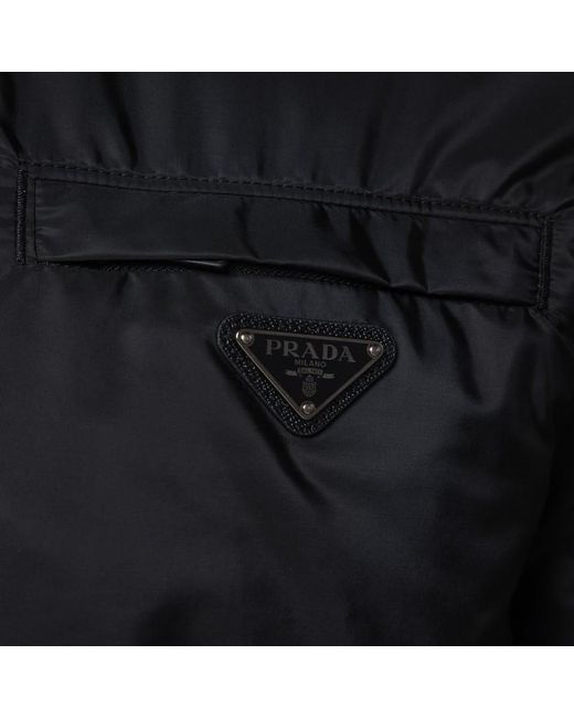 Prada Black Re-Nylon Zip-Up Jacket for men