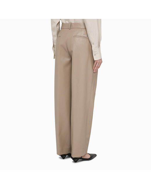 Calvin Klein Natural Leatherette Trousers