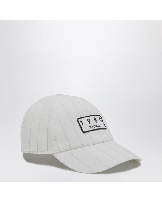 Cappello da baseball a righe di 1989 STUDIO in White