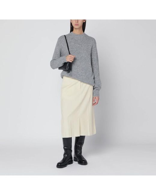 Jil Sander Gray Light Wool Blend Sweater