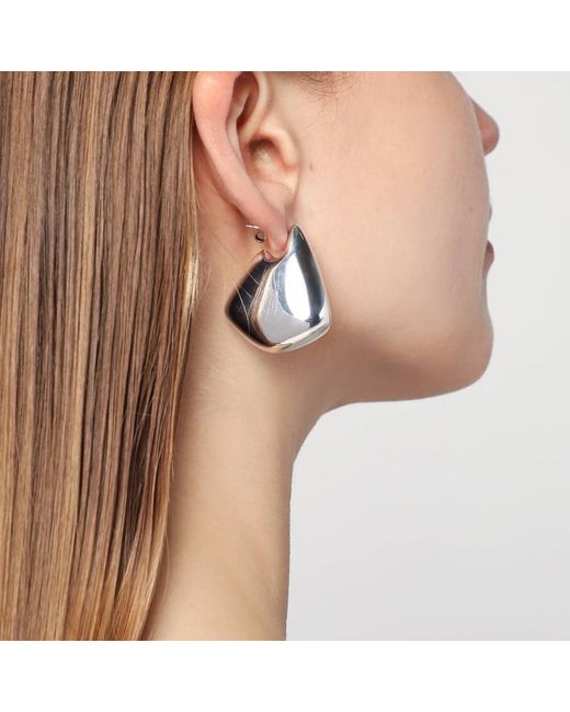 Bottega Veneta Metallic Small Fin Earrings