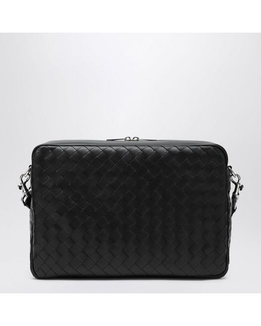 Bottega Veneta Black Intrecciato Camera Bag for men