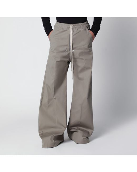 Rick Owens Gray Dark Pearl-Coloured Cotton Trousers for men