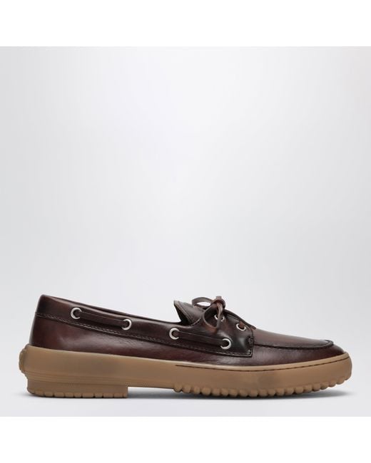 Miu Miu Brown Coffee-Coloured Deck Boat Shoes
