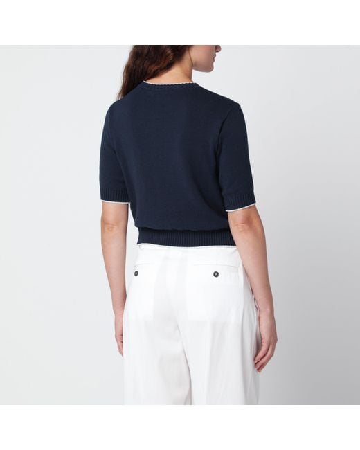 Weekend by Maxmara Blue Boxy Denim Cotton Shirt