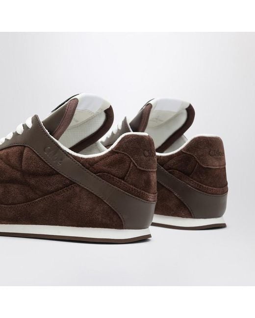 Chloé Brown Kick Chocolate Sneakers Aus Wildleder