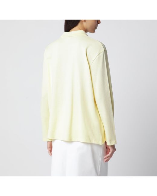 Flore Flore White Light Diana Organic Cotton Polo Shirt