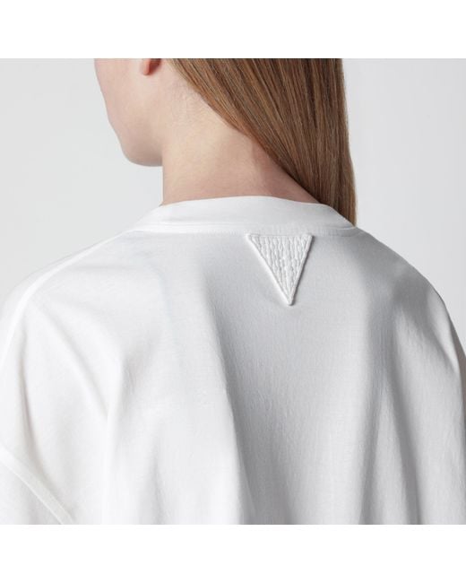 Bottega Veneta White Cotton T-Shirt Dress