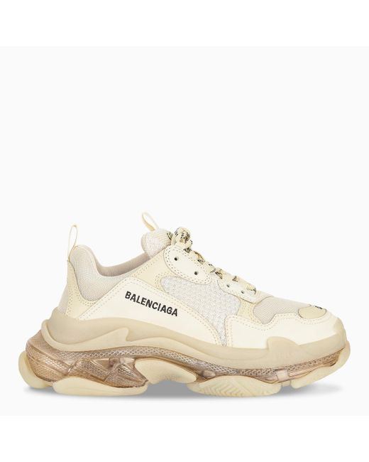 balenciaga triple s clear sole white