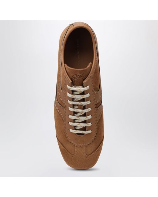 Dries Van Noten Brown Leather And Suede Sneakers