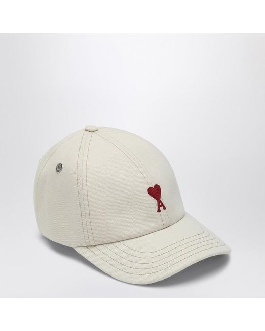 AMI White Ami De Coeur Baseball Cap for men
