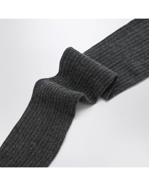 Max Mara Black Ribbed Tights