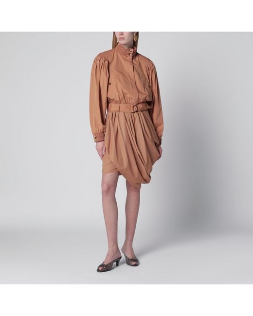 Chloé Brown Reef Shell Cotton Wrap Skirt