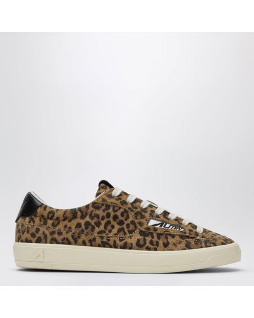 Baskets Windscape Low En Daim Léopard Autry en coloris Brown