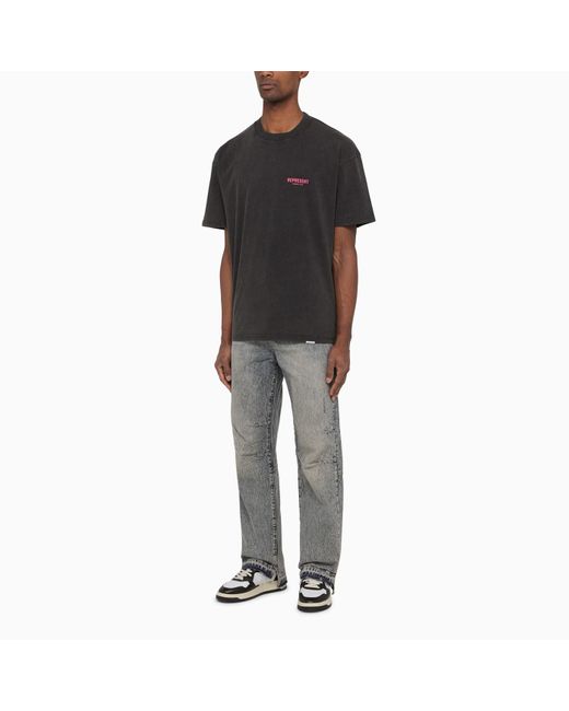 Represent Gray R2 Washed-Effect Denim Jeans for men