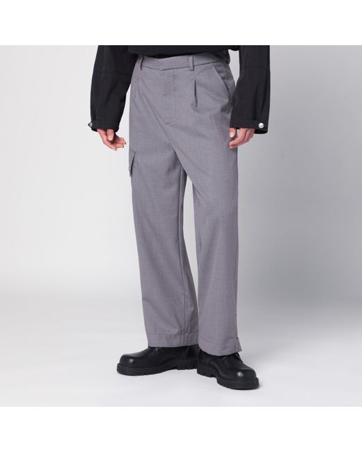 OAMC Gray Peacemaker Wool-Blend Trousers for men