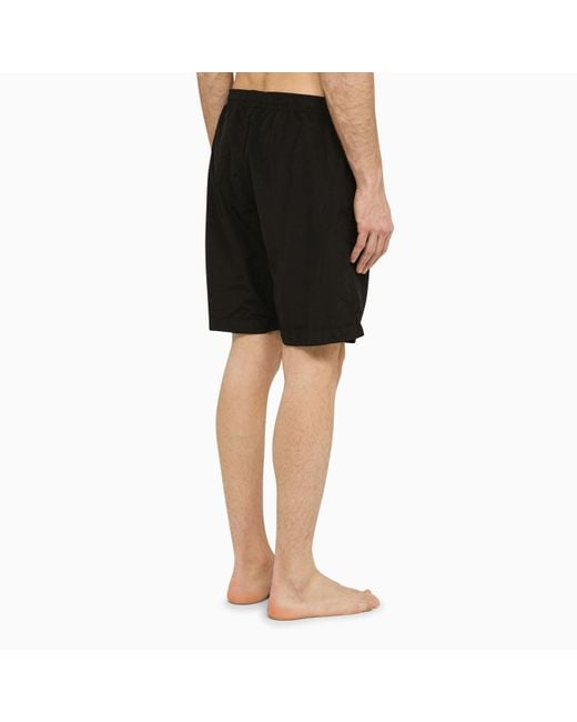 C P Company Black Nylon Bermuda Shorts for men
