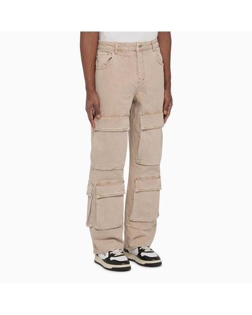 Represent Natural R3Ca Denim Cargo Trousers for men