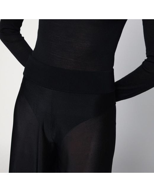 Alaïa Black Balloon Pants In Viscose Knit