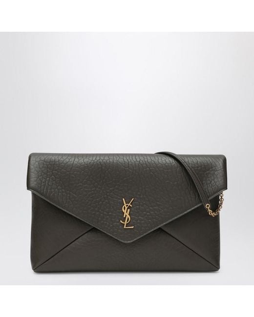 Pochette Envelope Cassandre Xxl Mousse Saint Laurent en coloris Black
