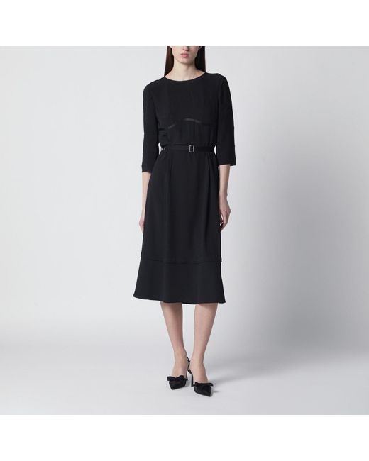 Prada Black Silk-Blend Dress